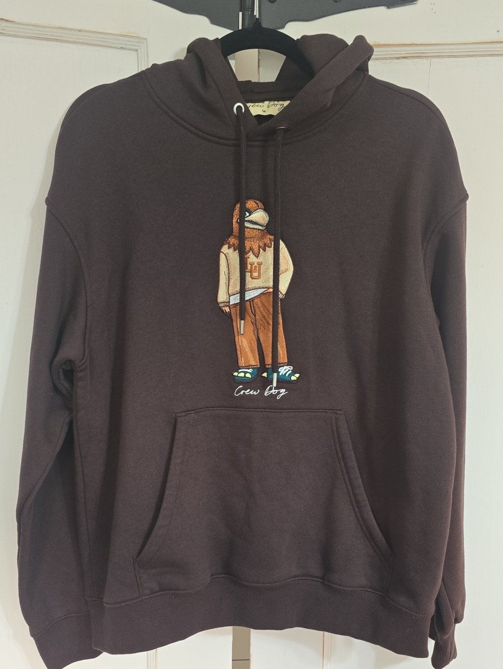 Lehigh Mountain Hawks Crew Dog Varsity Mascot Pullover Hoodie - Brown - Medium